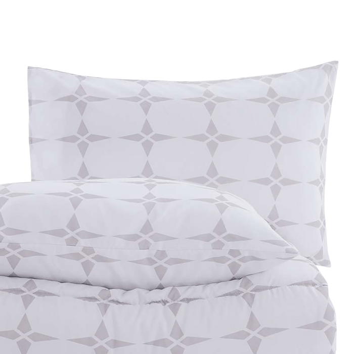 Essential Geo 3-Piece Comforter Set 240X260cm - Beige