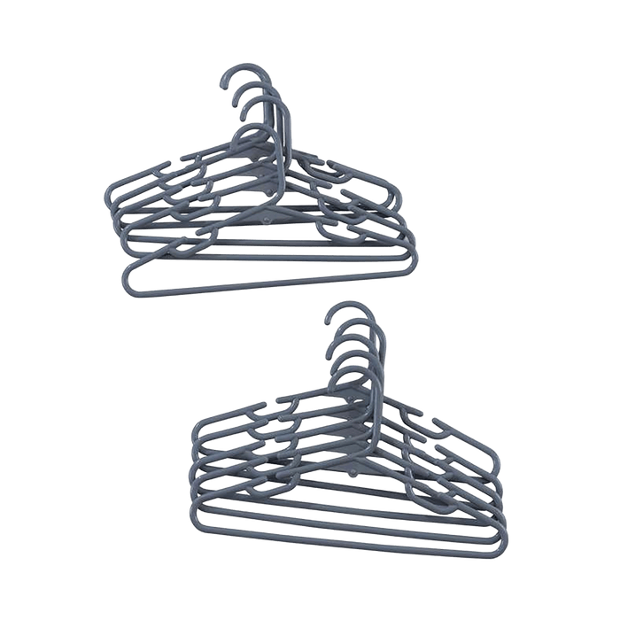Essential Kids 10-Piece Plastic Clothes Hanger - Grey