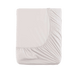 Light pink fitted sheet on a green background