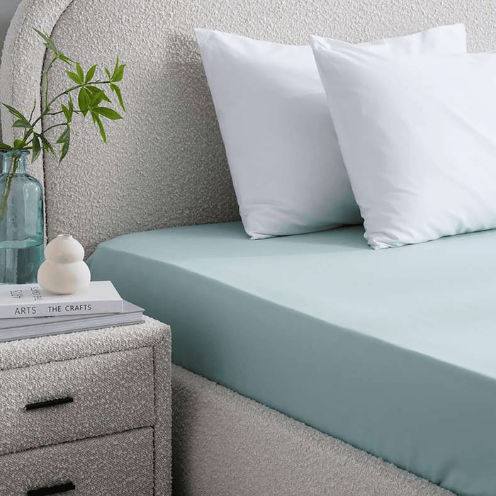 Essential Solid Fitted Sheet 120X200+33cm - Blue