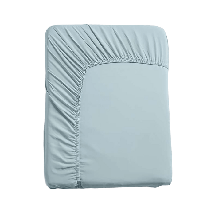 Essential Solid Fitted Sheet 120X200+33cm - Blue