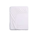 White fitted sheet on a white background