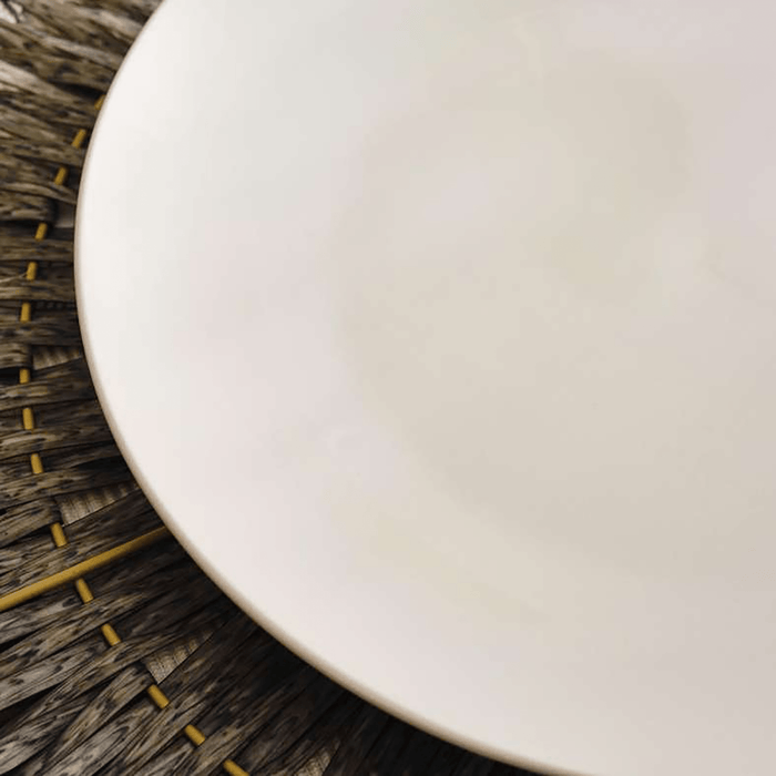 Essentials 4-Piece Porcelain Dinner Plate - White