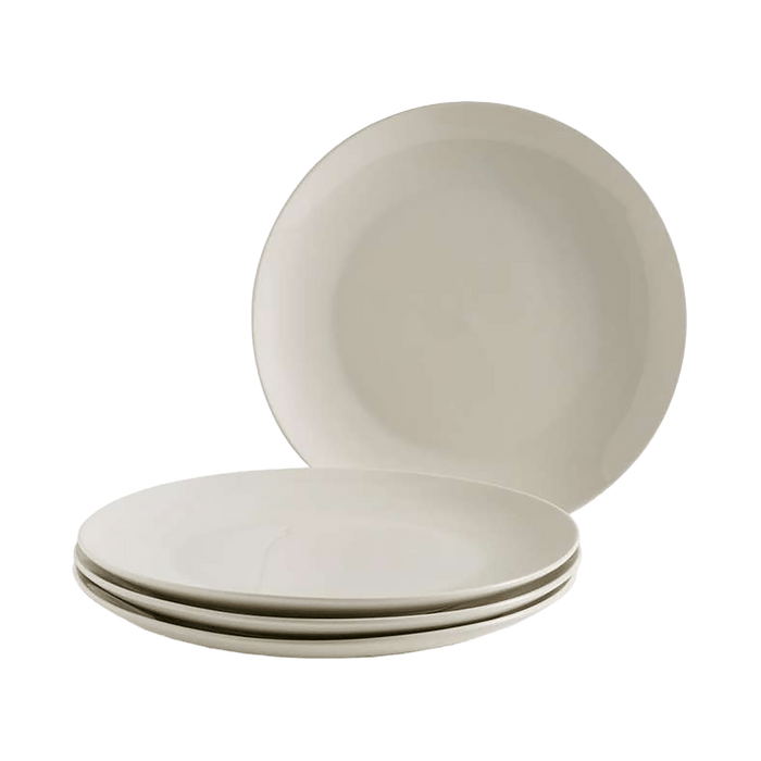 Essentials 4-Piece Porcelain Dinner Plate - White