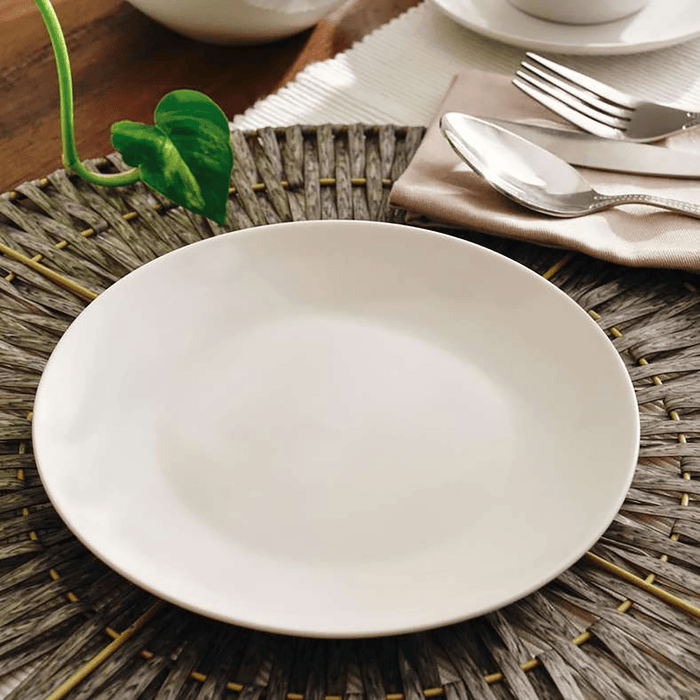 Essentials 4-Piece Porcelain Side Plate - White
