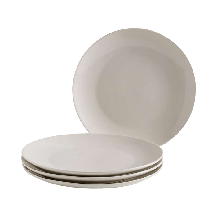 Essentials 4-Piece Porcelain Side Plate - White
