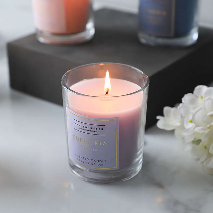 Euphoria Titania Jar Candle 200gm-Ivory