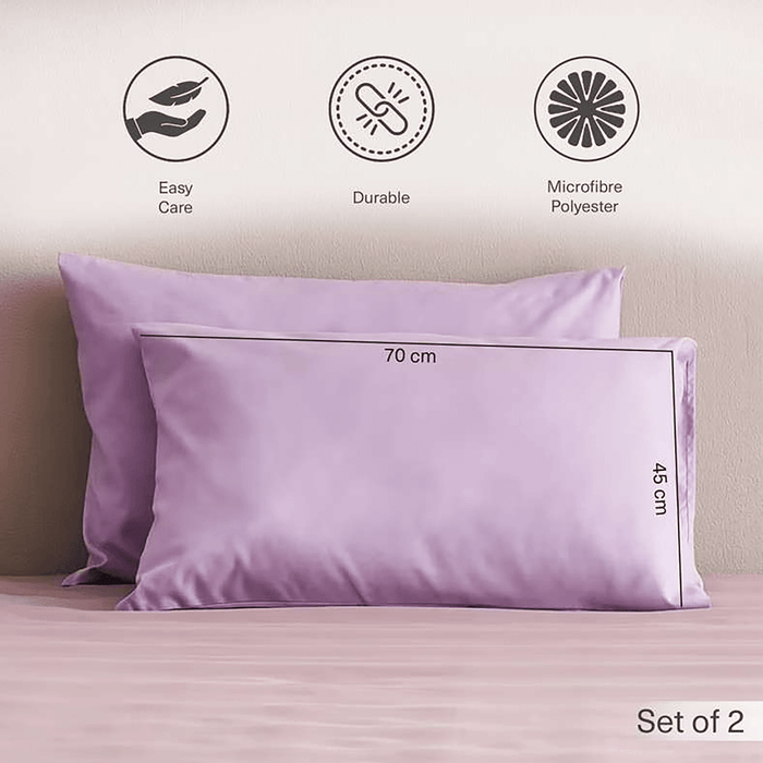 Everyday 2-Piece Pillowcase 45X70cm - Light Purple