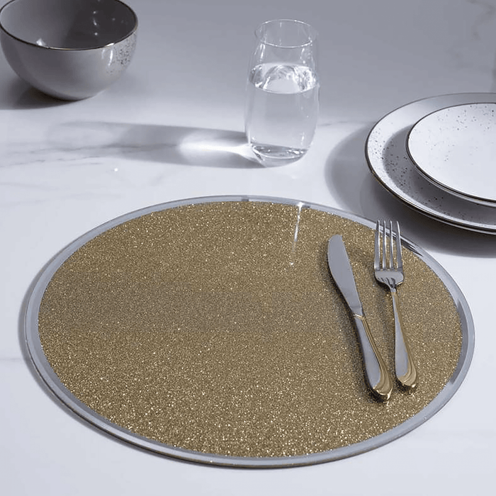 Gatsby Glass Placemat D38cm - Gold