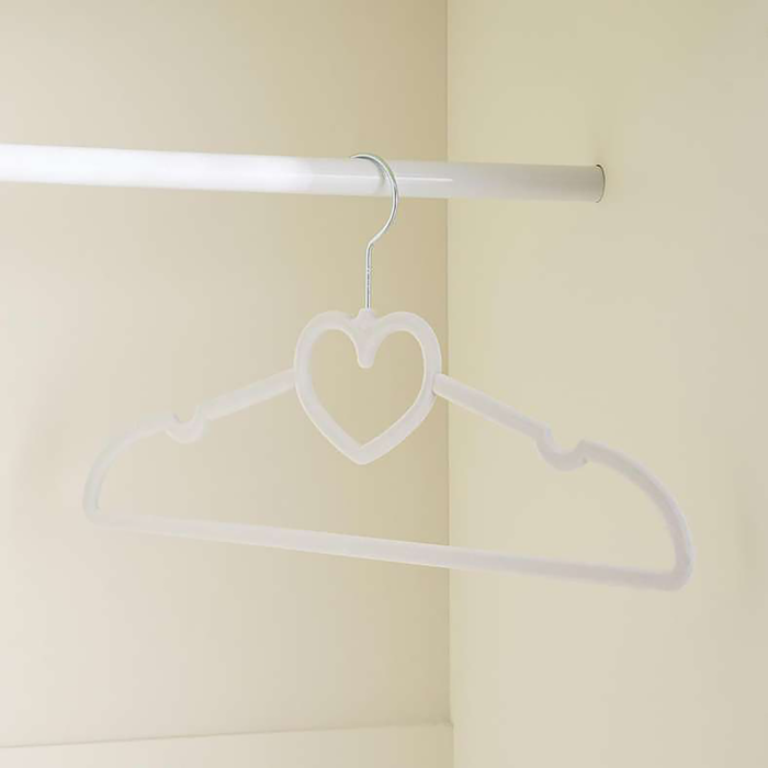 Giorgia Heart Cloth Hanger 10 Pcs - White