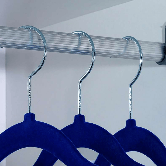 Giorgia Kids 3-Piece Velvet Clothes Hanger Set - Blue