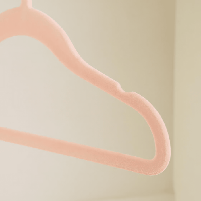 Giorgia Kids 3-Piece Velvet Clothes Hanger Set - Pink