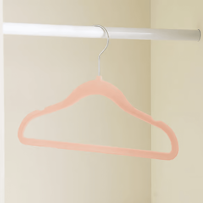 Giorgia Kids 3-Piece Velvet Clothes Hanger Set - Pink