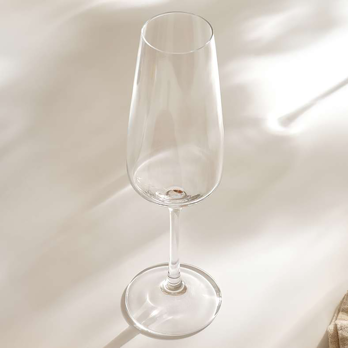 Giselle 6-Piece Flute Crystal Glass Set 190Ml - Clear