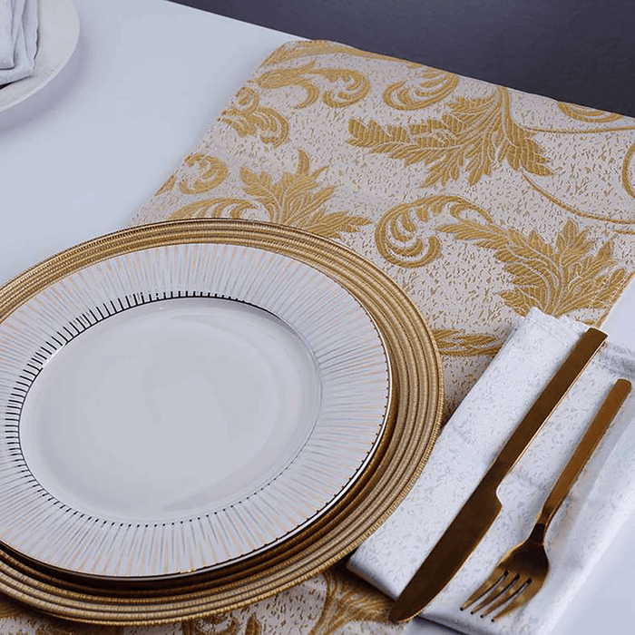 Glamour Table Runner 33X180cm-Gold