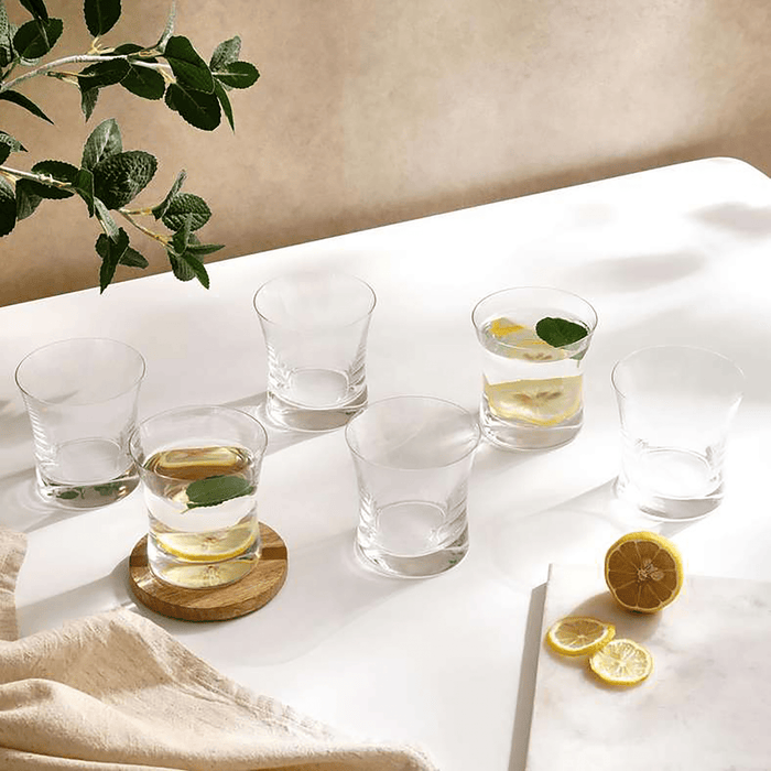Grace 6-Piece Dof Crystal Glass Set 280Ml -Clear