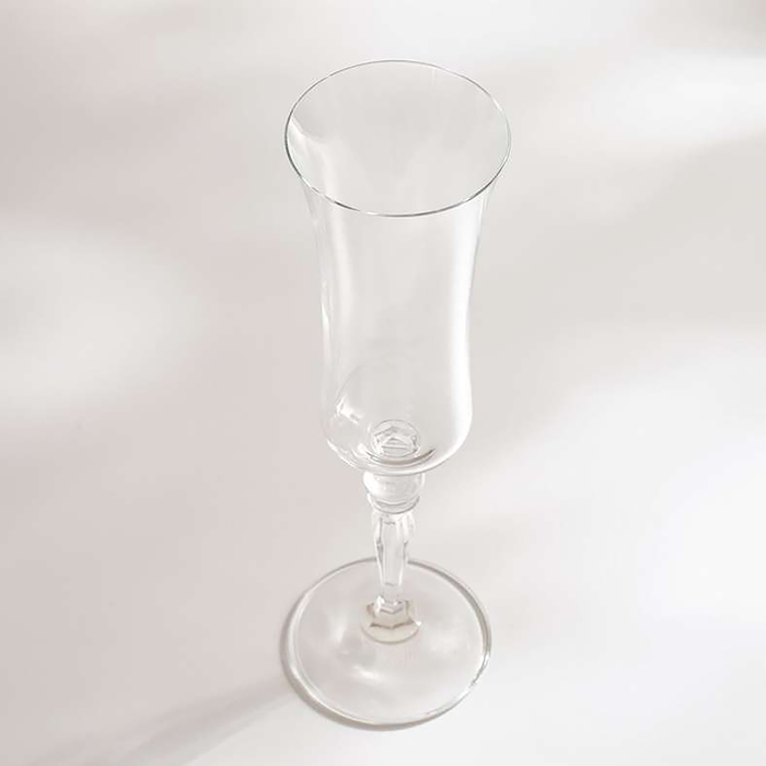 Grace 6-Piece Flute Crystal Glass Set 190Ml -Clear