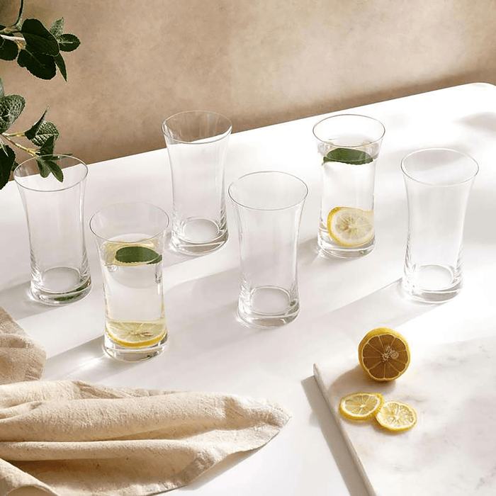 Grace 6-Piece Highball Crystal Glass Set 340Ml -Clear