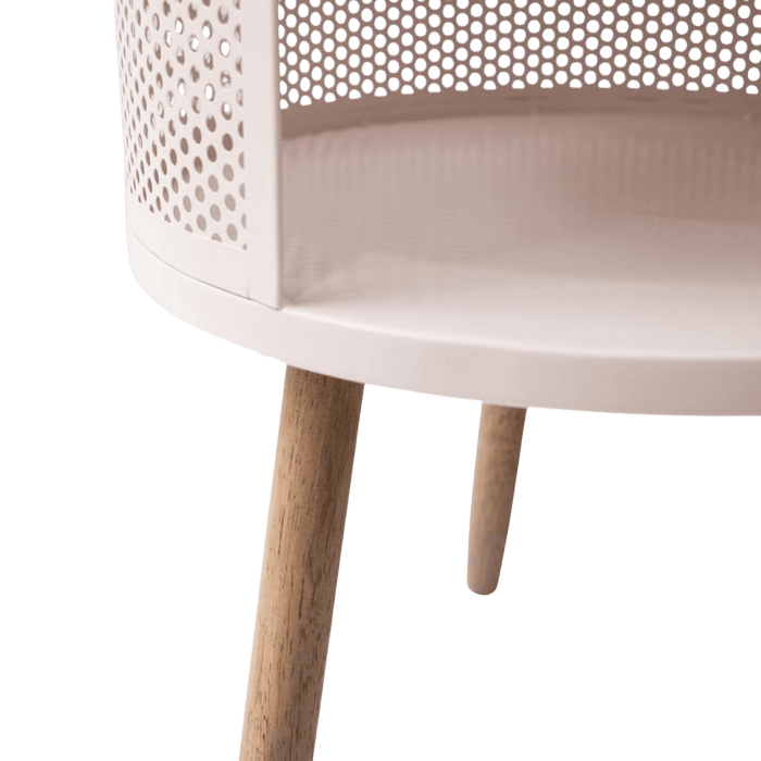 Gradin End Table With Storage Wood