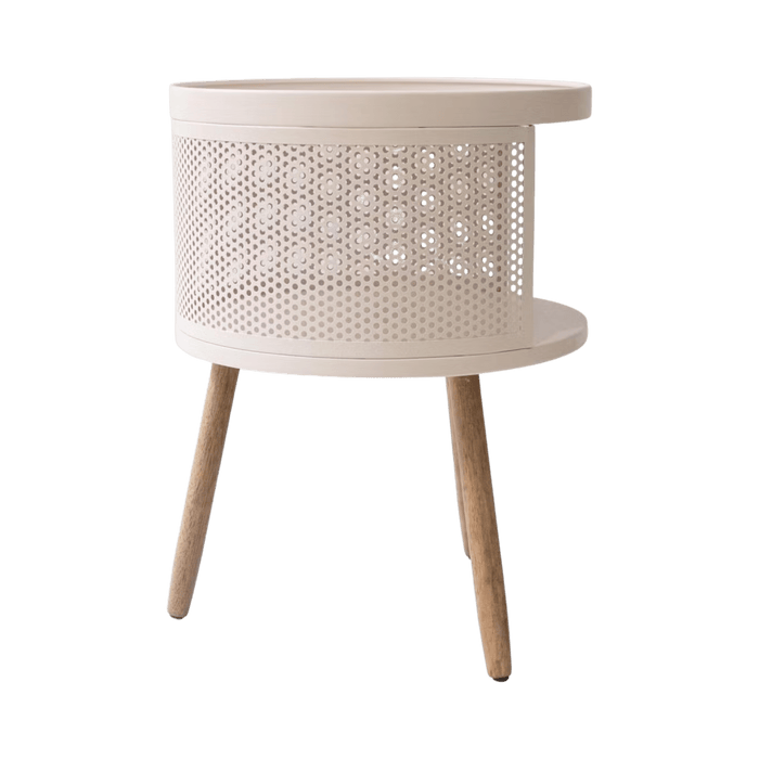 Gradin End Table With Storage Wood