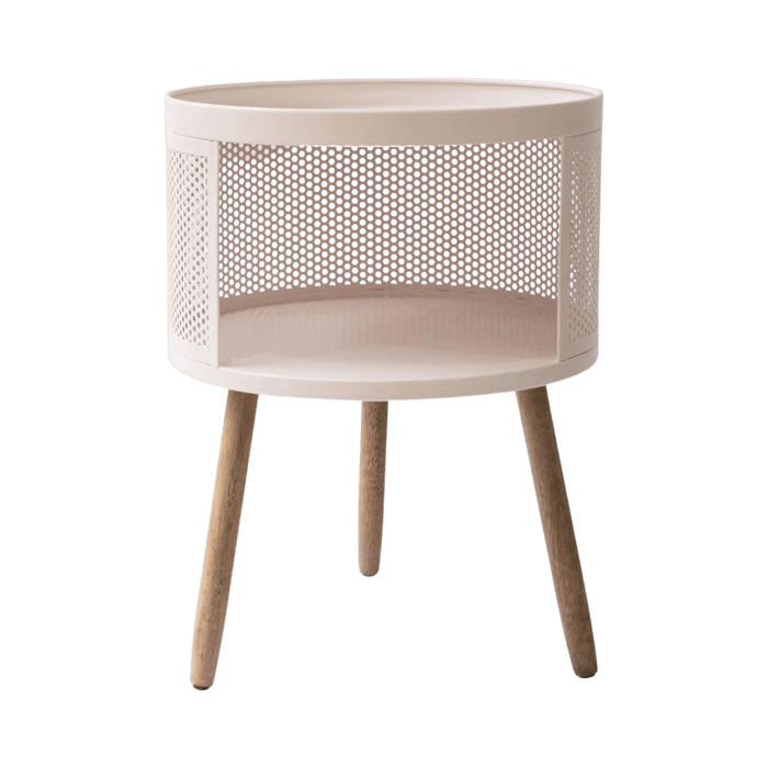 Gradin End Table With Storage Wood