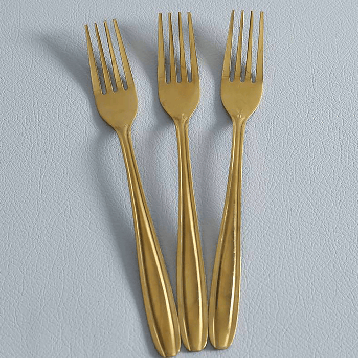 Guilenna 3-Piece Dinner Fork - Gold Pan Home