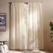 Hailey Sheer 2 Piece Curtain Set - Beige Pan Home