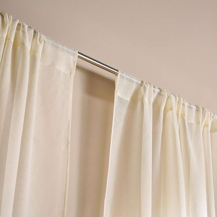 Hailey Sheer 2 Piece Curtain Set - Beige Pan Home