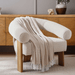 Herringbone Textured Throw - Beige Pan Home