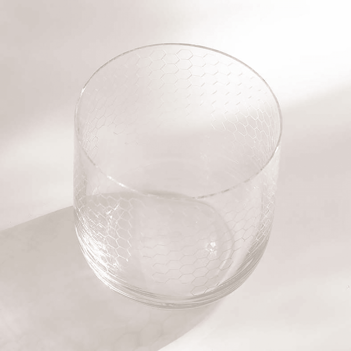 Honeycomb 6-Piece Dof Crystal Glass Set 330Ml -Clear