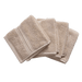 Set of beige towels on a white background