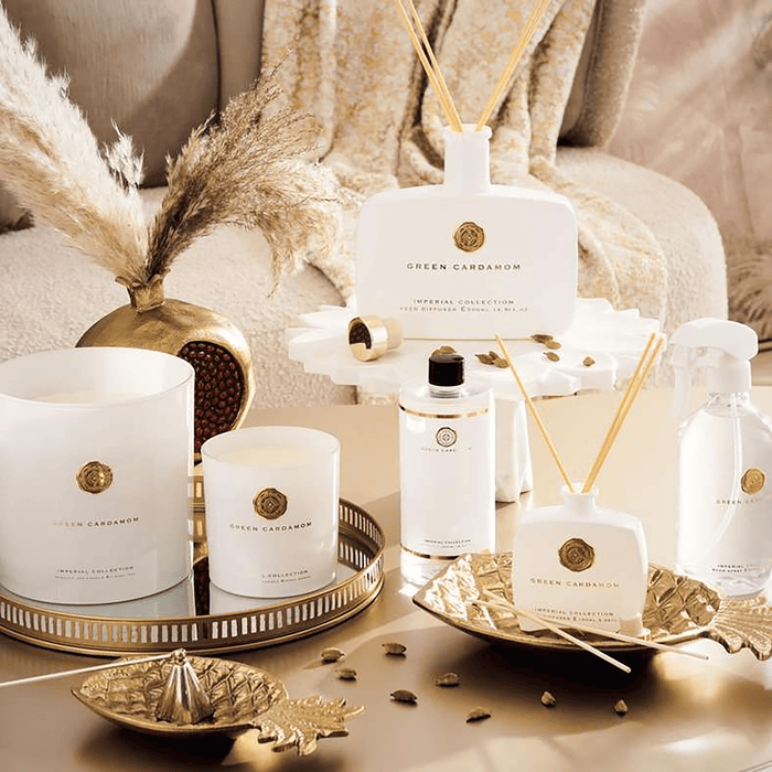 Imperial Green Cardamom Reed Diffuser 100Ml - White
