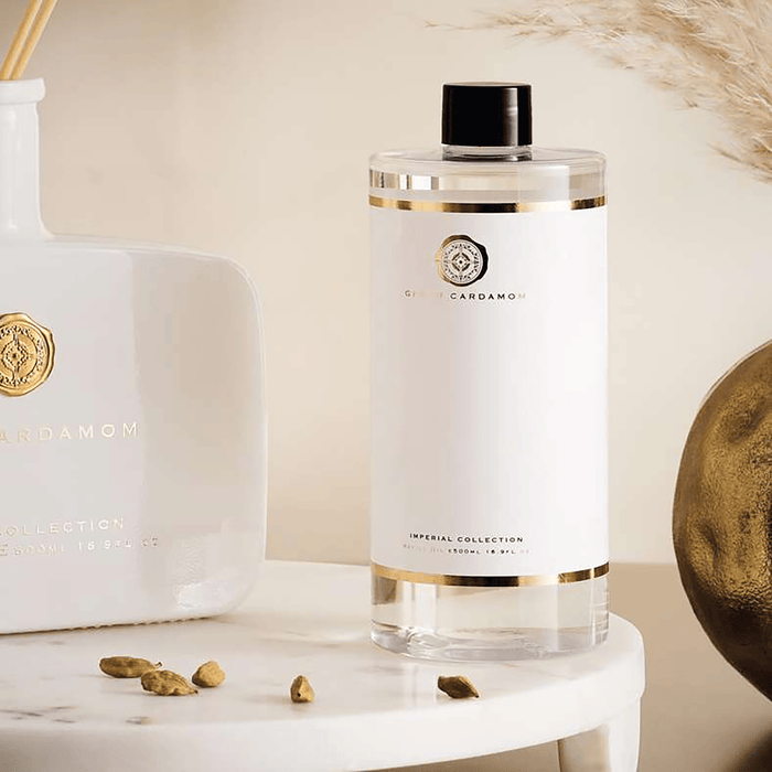Imperial Green Cardamom Refill Oil 500Ml - White
