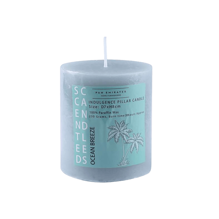Indulgence Ocean Breeze Pillar Candle - 25 Hrs