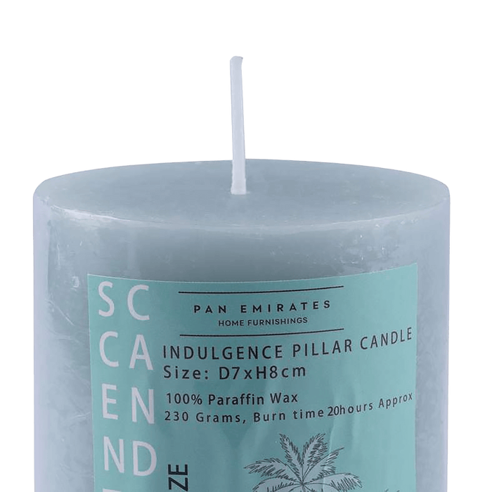 Indulgence Ocean Breeze Pillar Candle - 25 Hrs
