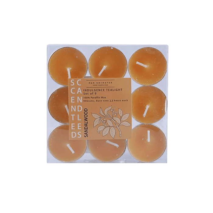 Indulgence Sandalwood 9-Piece Tealight Candle - 2.5 Hrs
