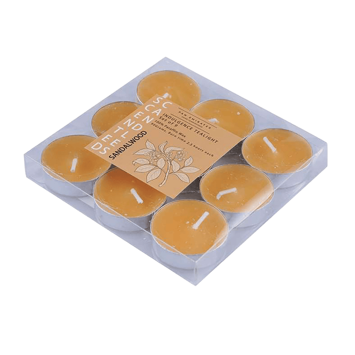 Indulgence Sandalwood 9-Piece Tealight Candle - 2.5 Hrs