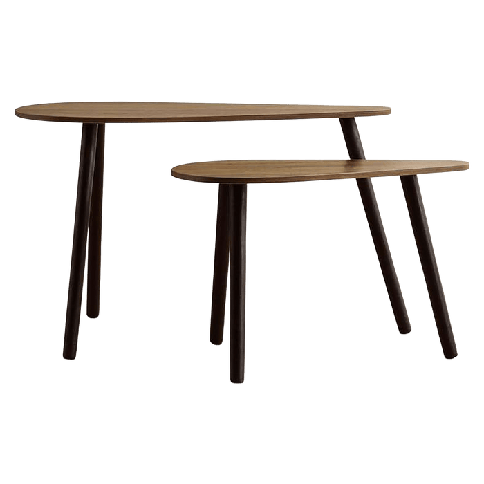 Katina Accent Table Set Of 2 Triangle - Brown & Black