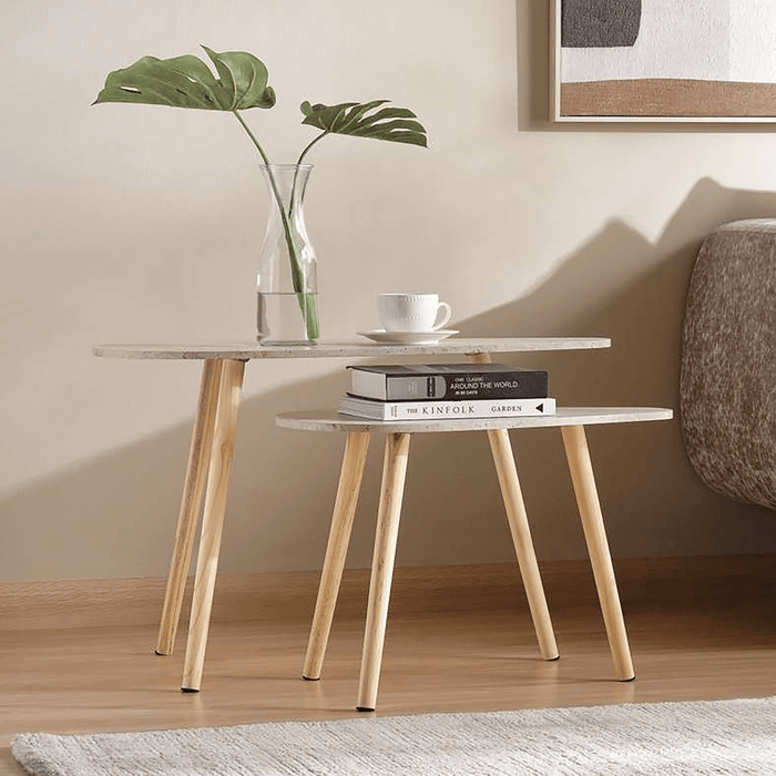 Katina Accent Table Set Of 2 Triangle - Natural