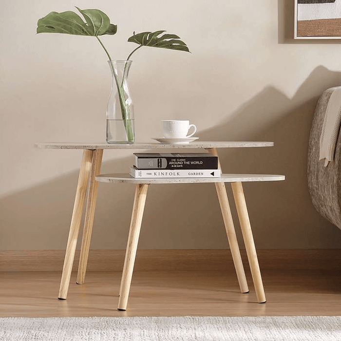 Katina Accent Table Set Of 2 Triangle - Natural