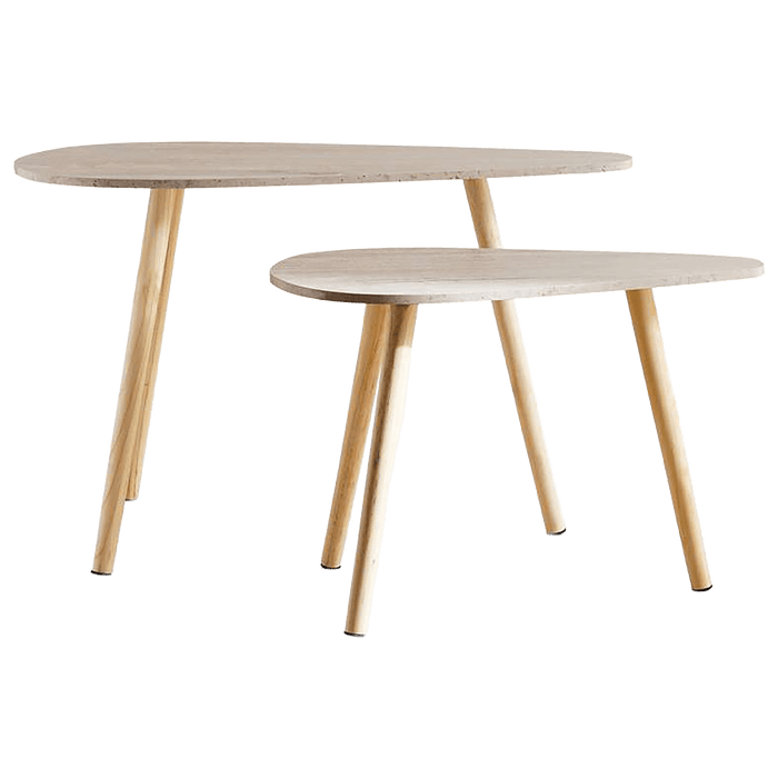 Katina Accent Table Set Of 2 Triangle - Natural