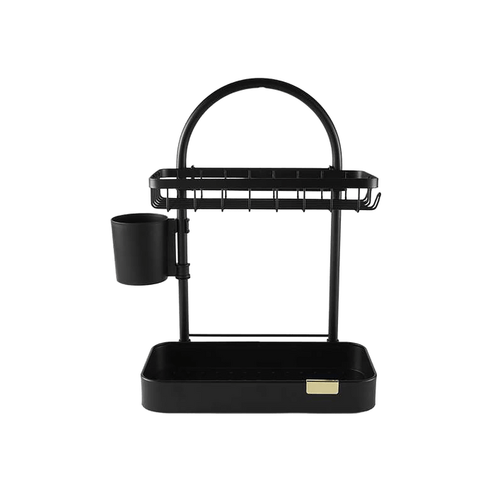Langly 2-Tier Shower Caddy - Black Pan Home