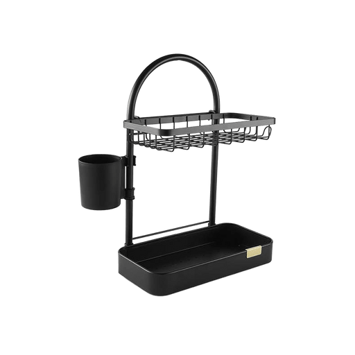 Langly 2-Tier Shower Caddy - Black Pan Home