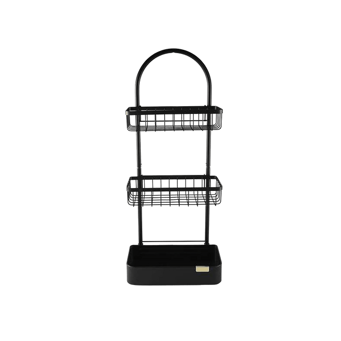 Langly 3-Tier Shower Caddy - Black Pan Home