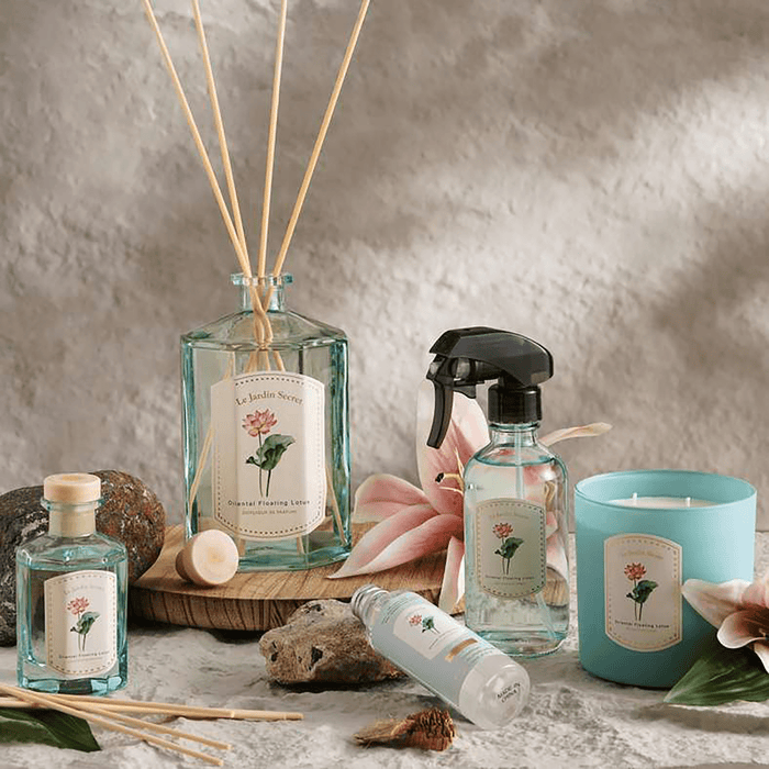 Le Jardin Secret Oriental Floating Lotus Reed Diffuser 100Ml - Blue