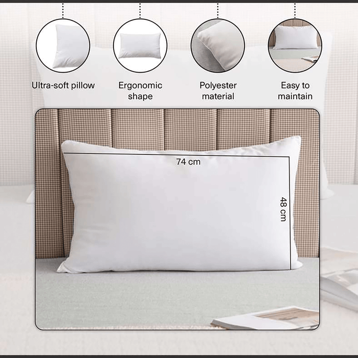 Levi Super Soft Pillow - White