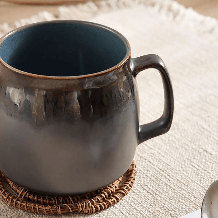Loran Reactive Glaze Stoneware Mug 400Ml -Brown