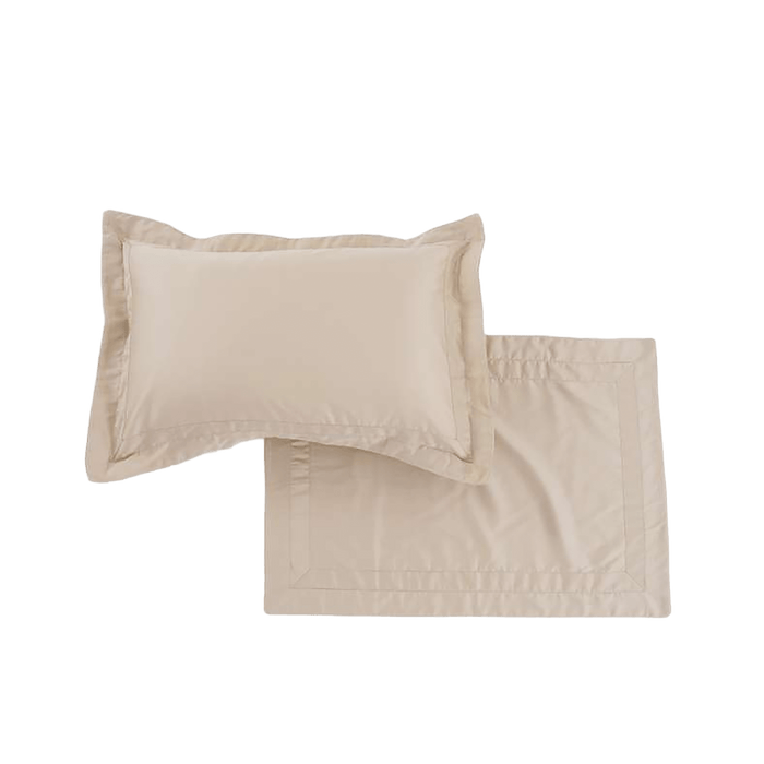 Luxe Cotton Tencel 2-Piece Oxford Pillow Case Set 50X75+5cm - Sand