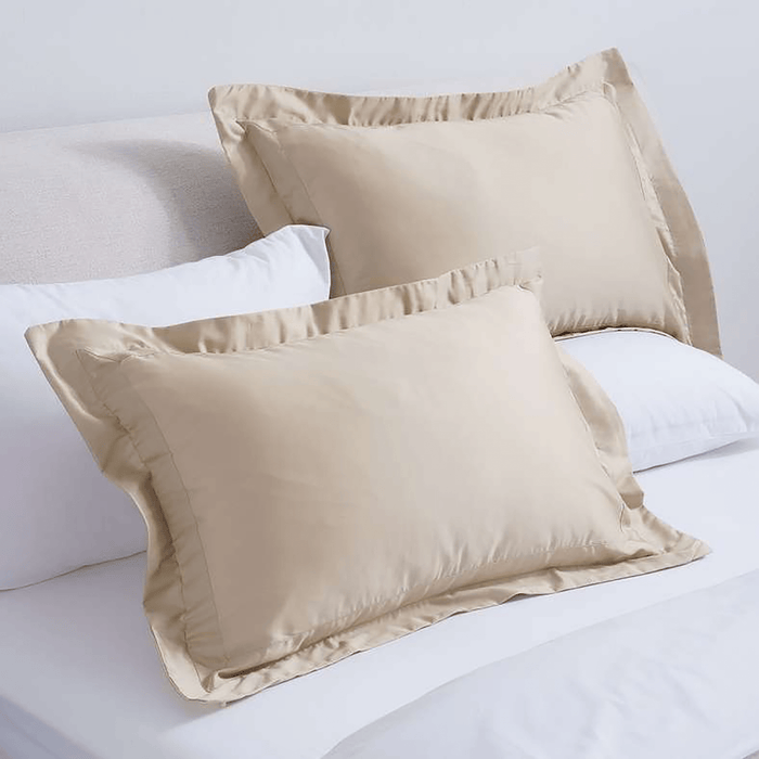 Luxe Cotton Tencel 2-Piece Oxford Pillow Case Set 50X75+5cm - Sand