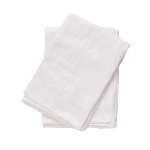 Luxe Cotton Tencel 2-Piece Oxford Pillow Case Set White Pan Home